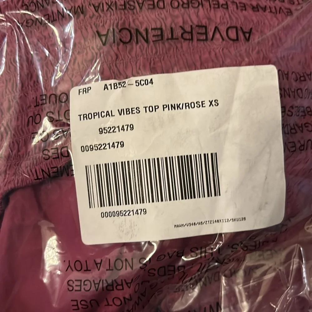 NWT free people tropical vibes top pink sweetheart XS